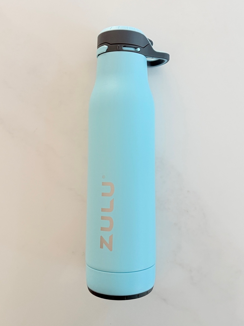 Zulu Ace Stainless Steel Water Bottle ice blue removable base 24 oz